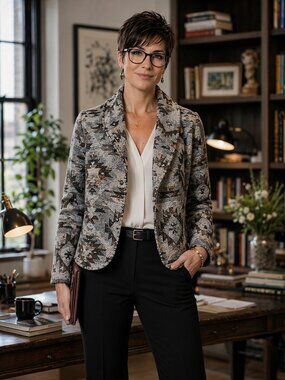 Kuhl Gray and Black Patterned Jacket